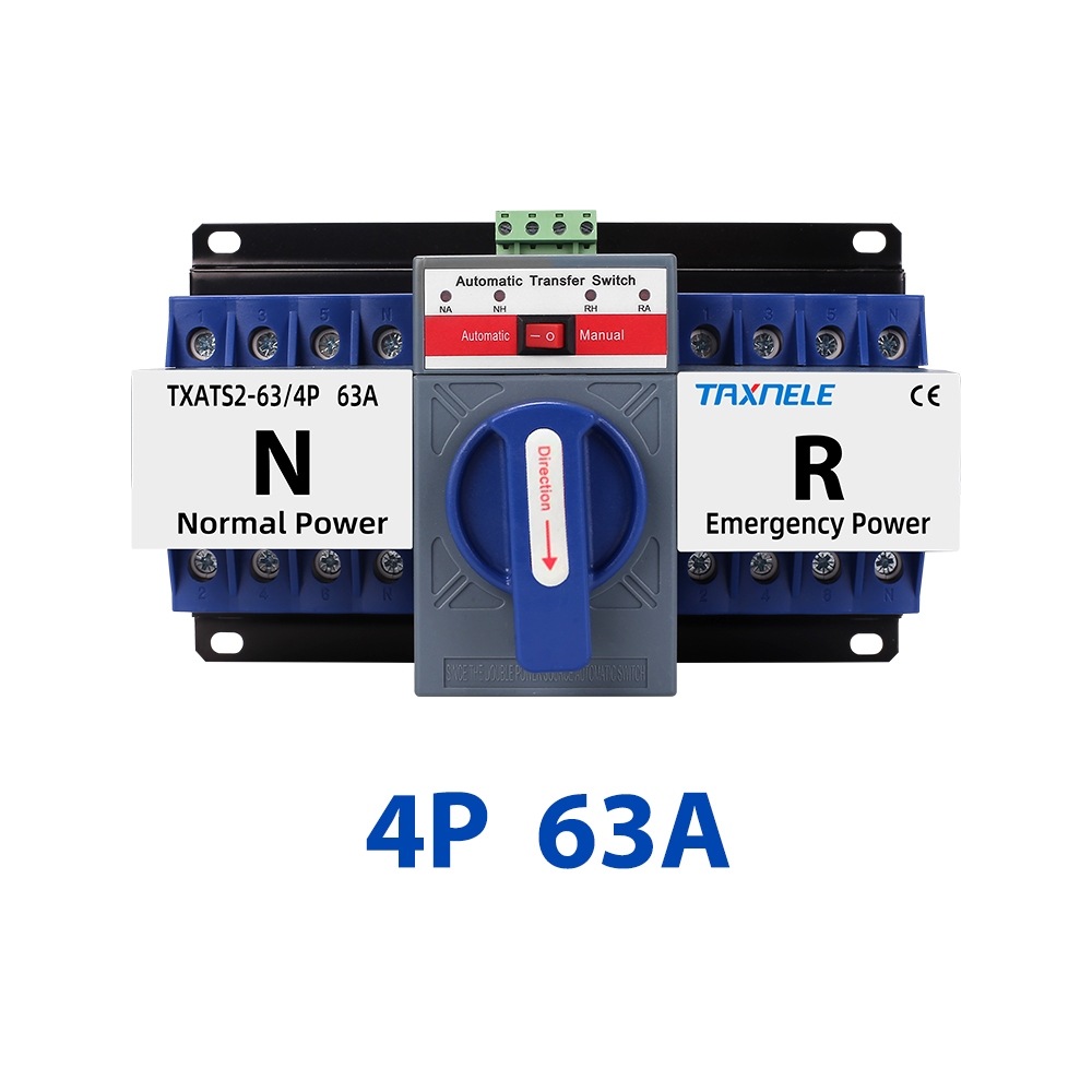 TAXNELE ATS Dual Power Automatic Transfer Switch 2P / 4P 63 A